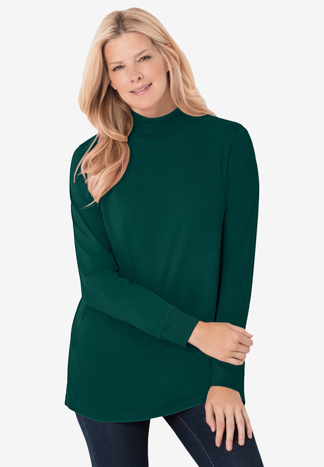 Perfect Long-Sleeve Mockneck Tee image number 0