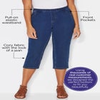 The Knit Jean Capri (With Pockets) image number null