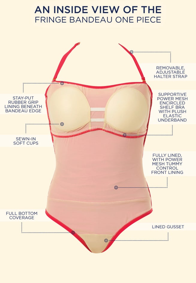 Fringe Bandeau One Piece Swimsuit image number 9