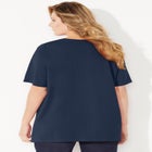 Suprema® Embroidered Notch-Neck Tee image number null