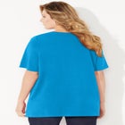 Suprema&reg; Embroidered Notch-Neck Tee image number 1