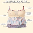Lightweight Scoop Neck Blouson Tankini Top image number null