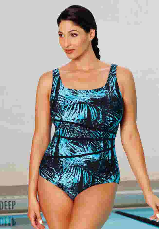 Chlorine Resistant Tank One Piece Swimsuit image number 2