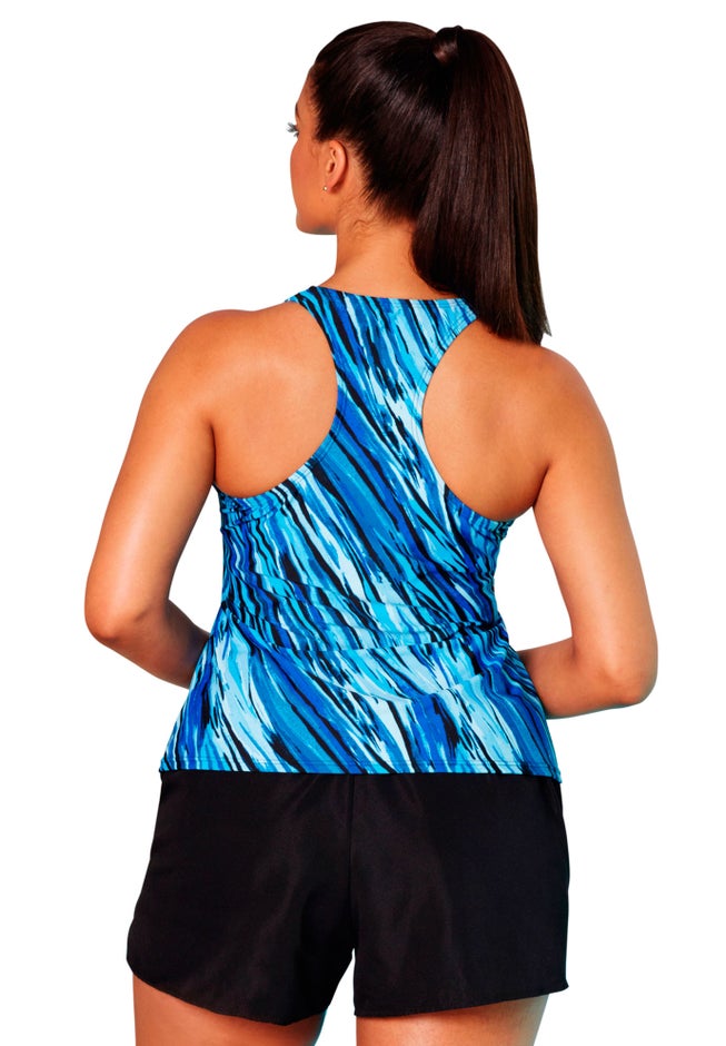 Chlorine Resistant Racerback Tankini Top image number 1