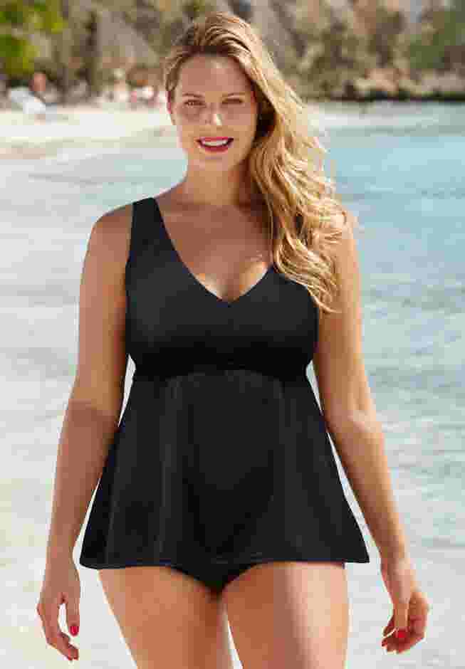 V-Neck Flowy Tankini Top image number 0