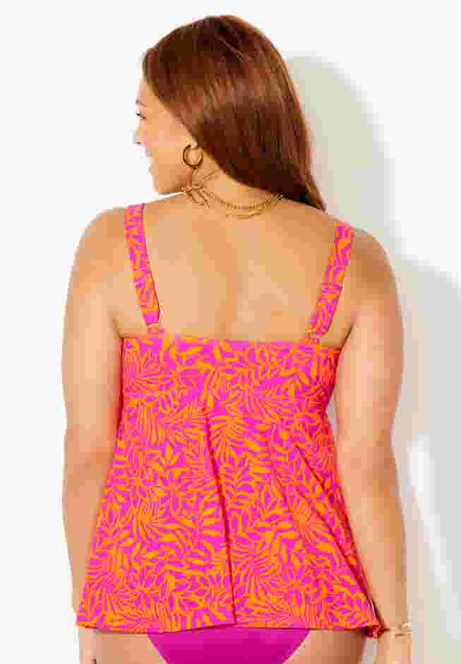 V-Neck Flowy Tankini Top image number 1
