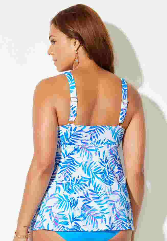 V-Neck Flowy Tankini Top image number 1