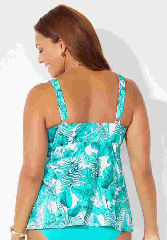 V-Neck Flowy Tankini Top image number 1