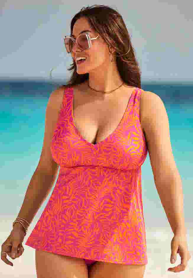 V-Neck Flowy Tankini Top image number 0