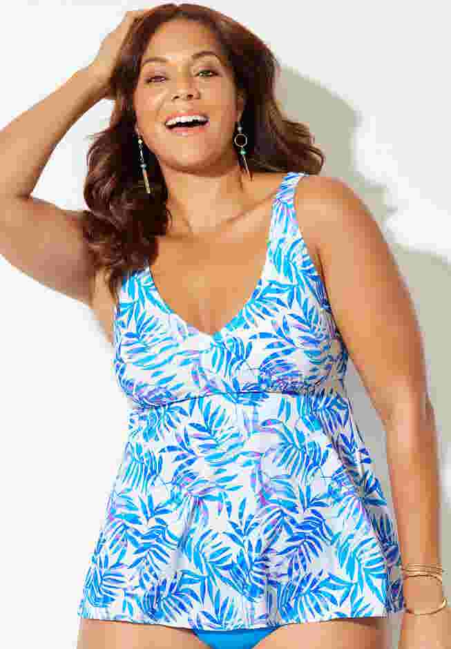 V-Neck Flowy Tankini Top image number 0