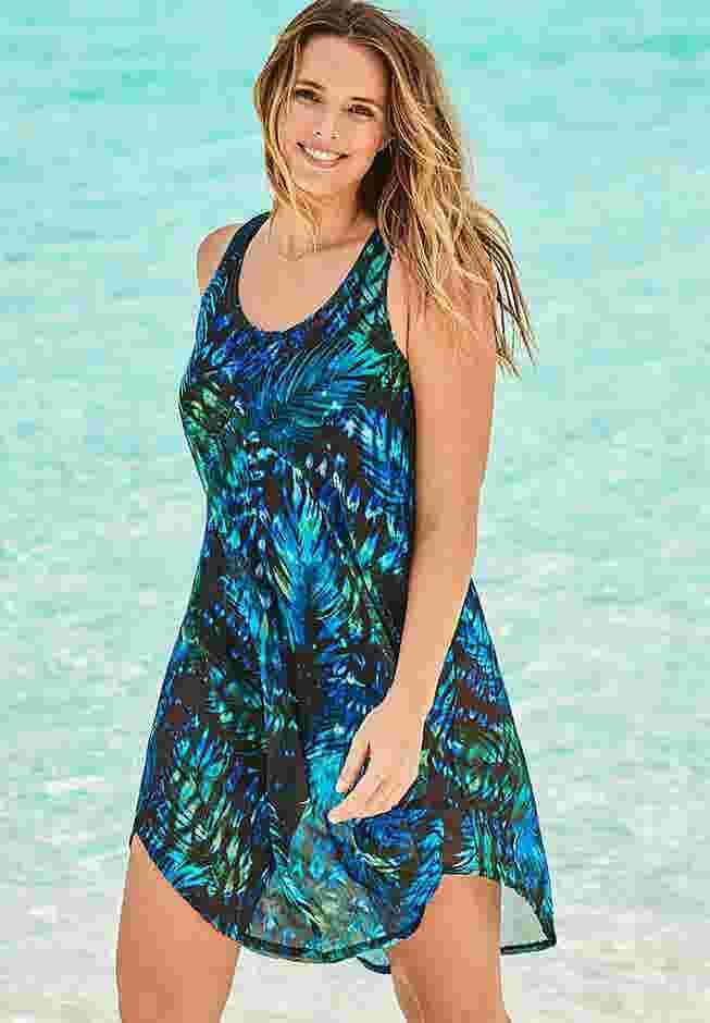Quincy Mesh High Low Cover Up Tunic image number 0