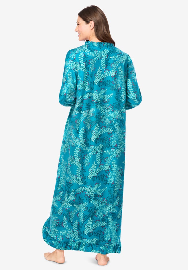 Long Flannel Nightgown  image number 1