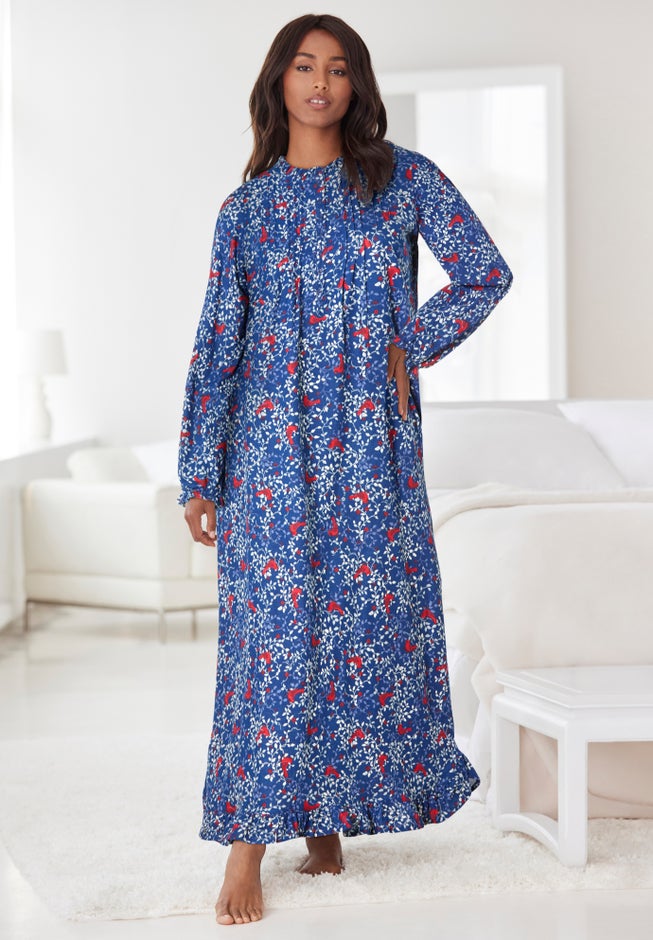 Long Flannel Nightgown image number 6