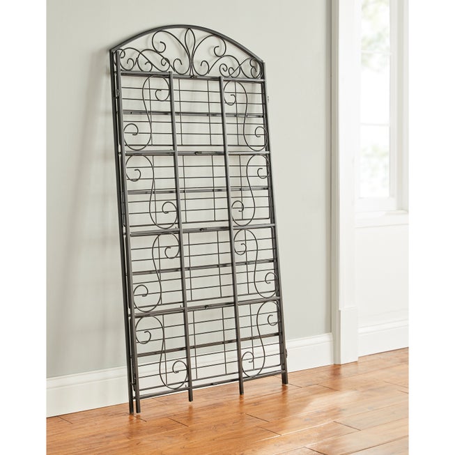 5-Tier Metal Scroll Folding Bookcase image number 1