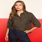 Classic Plaid Button-Front Shirt image number null