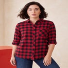 Classic Plaid Button-Front Shirt image number 0