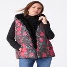 Plus Size 2-in-1 Puffer and Faux Fur Vest image number null