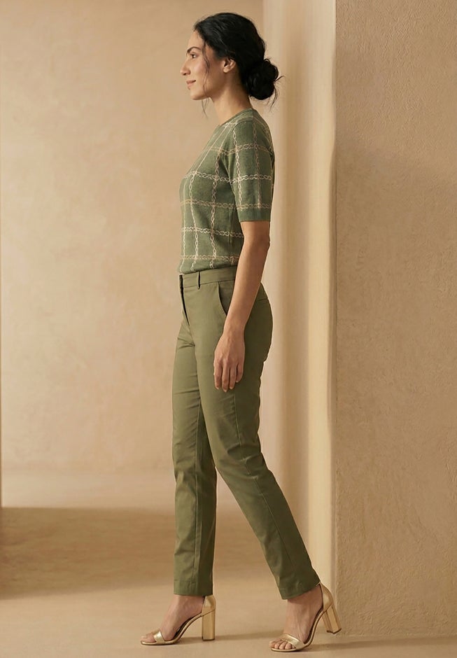 Stretch Cotton Chino Straight-Leg Pant image number 1