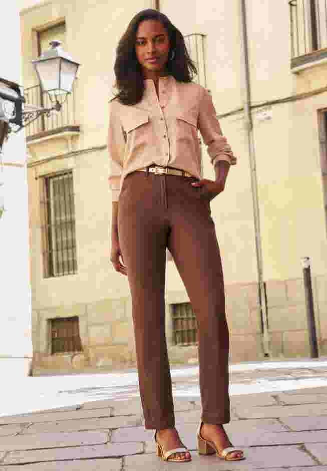 Stretch Cotton Chino Straight Leg Pant image number 3