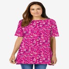 Perfect Printed Short-Sleeve Boatneck Tunic image number null
