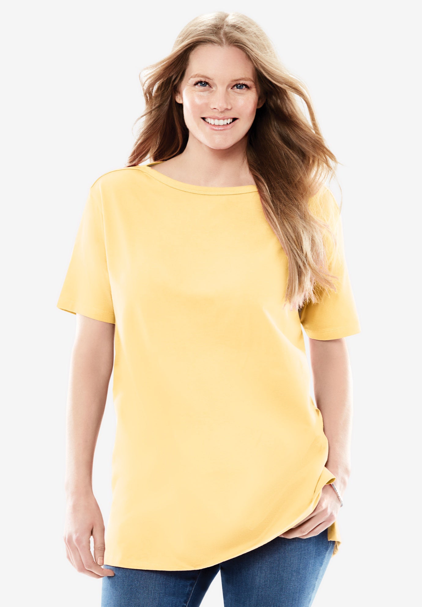 Perfect Printed Short-Sleeve Boatneck Tunic image number 7