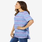 Perfect Printed Short-Sleeve Boatneck Tunic image number null
