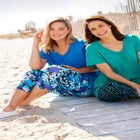 Stretch-Cotton Knit Pull-On Printed Capri Leggings image number null