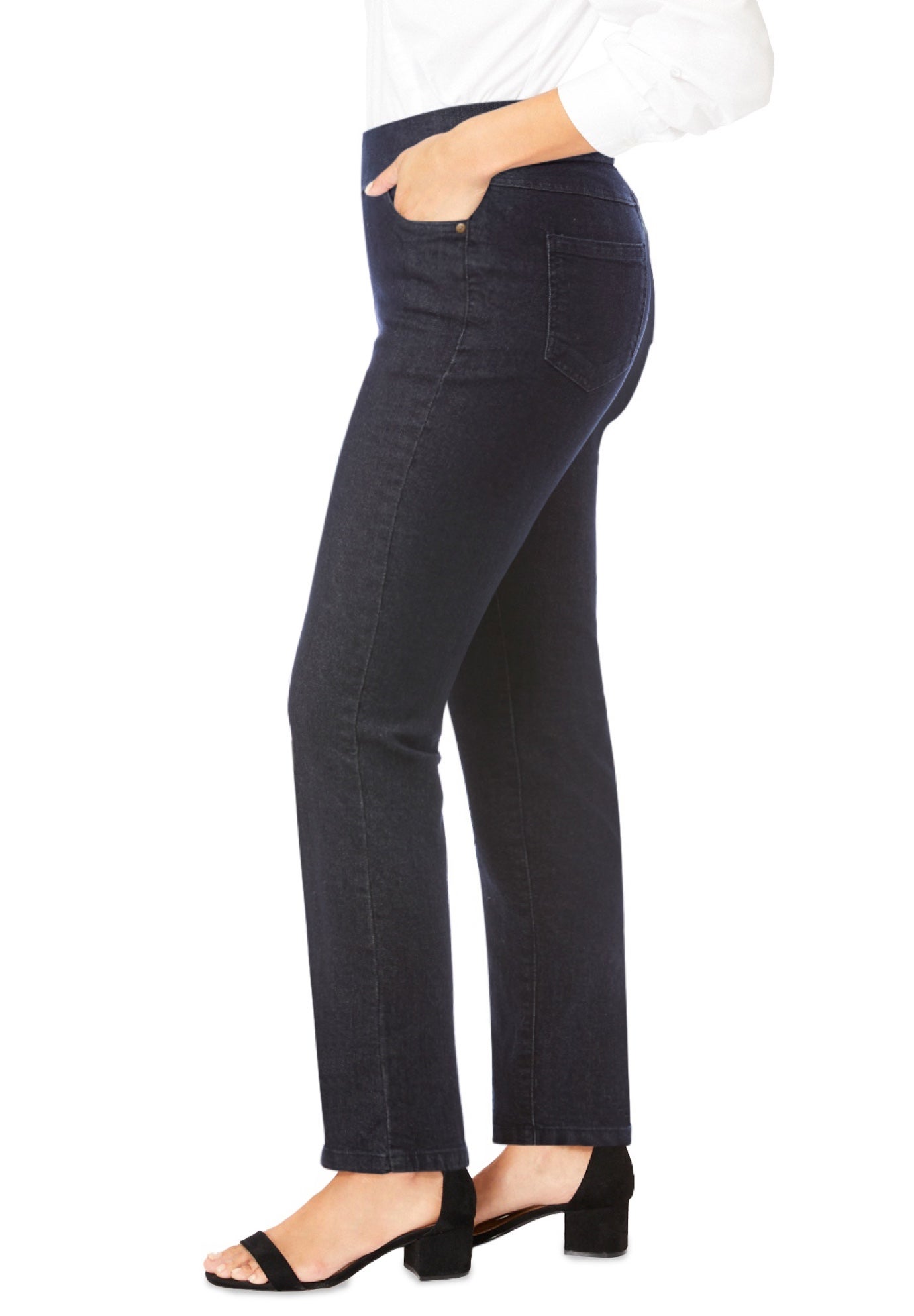 Comfort Waist Stretch Denim Straight Leg Jean image number 1
