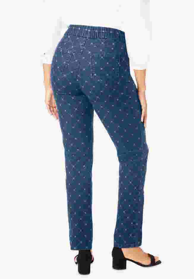 Comfort Waist Stretch Denim Straight Leg Jean image number 1
