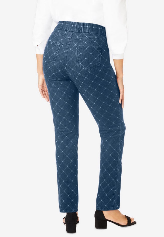 Comfort Waist Stretch Denim Straight Leg Jean image number 1
