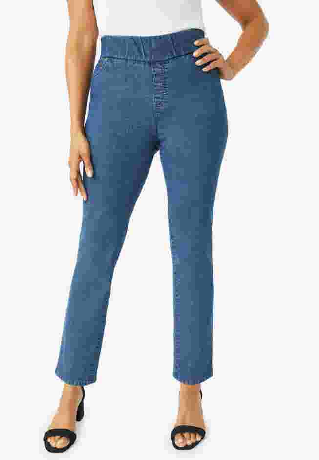 Comfort Waist Stretch Denim Straight Leg Jean image number 0