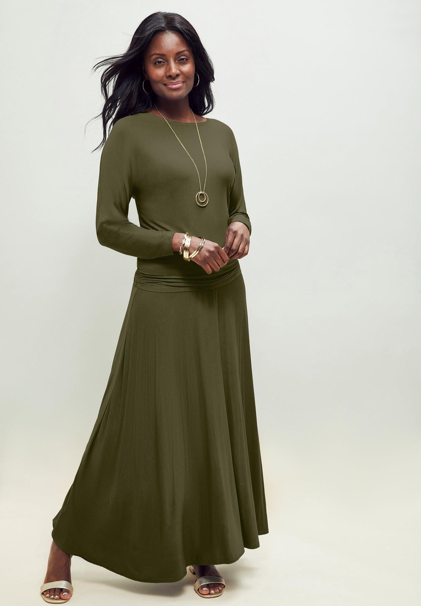 2-Piece Dolman Sleeve Skirt Set image number 0