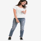 Graphic Scoop Neck Tee image number null