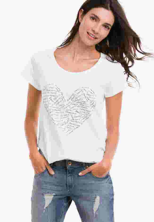 Graphic Scoop Neck Tee image number 0