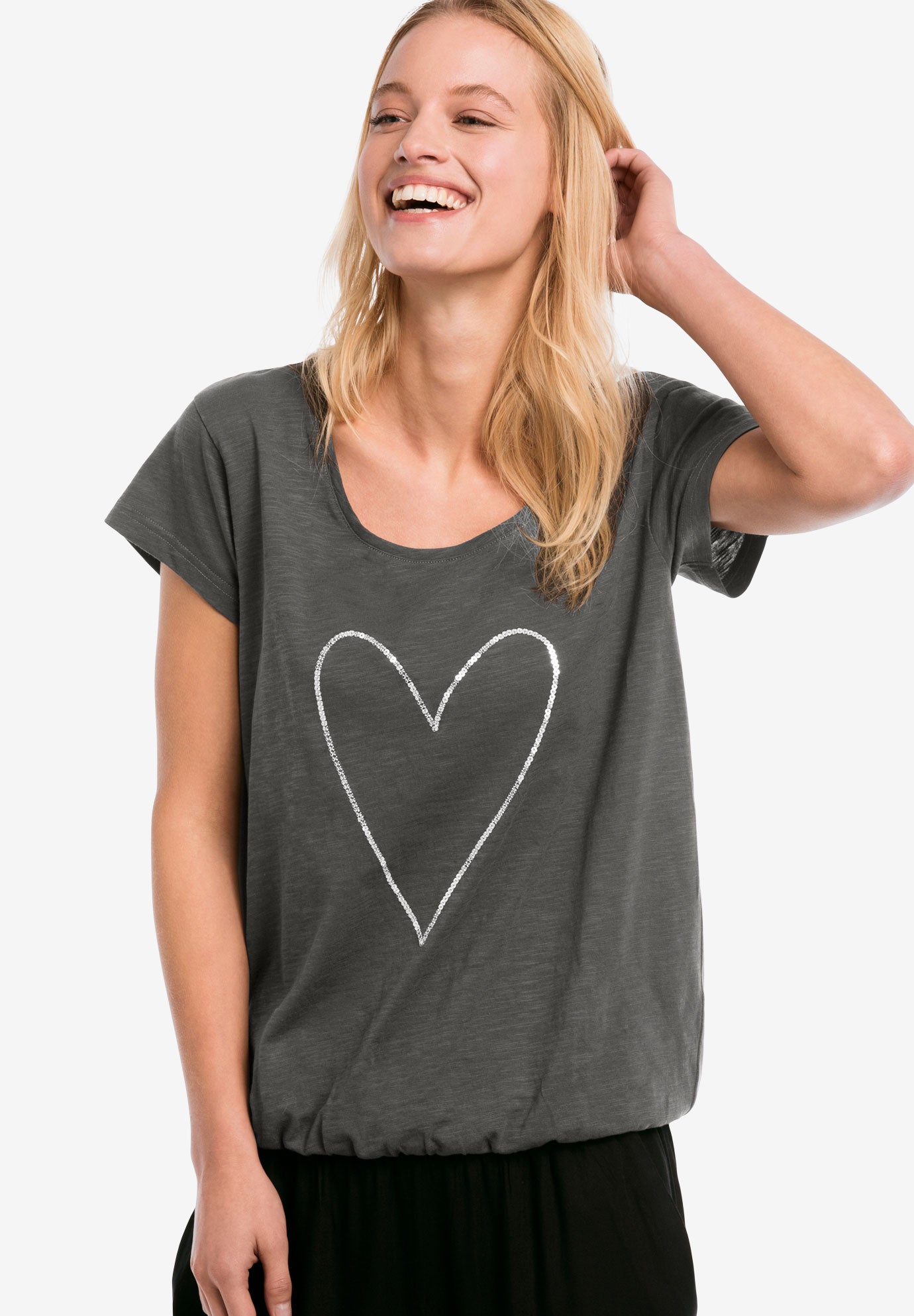 Graphic Scoop Neck Tee image number 0