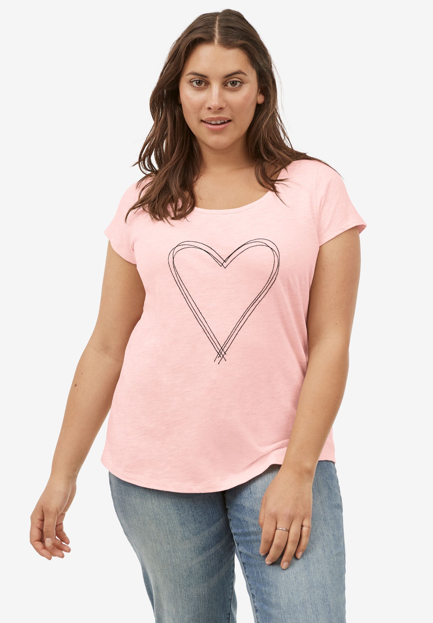 Graphic Scoop Neck Tee image number 0