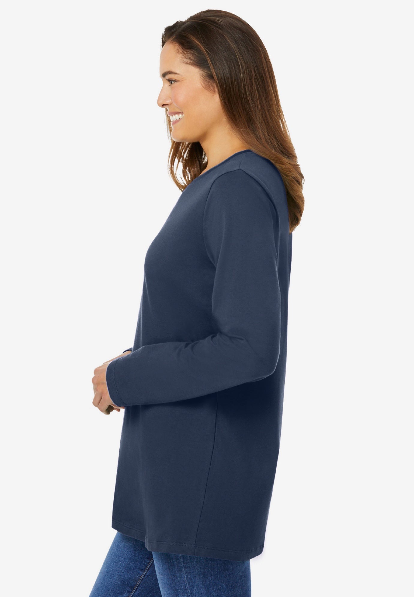 Perfect Long-Sleeve Crewneck Tee image number 3