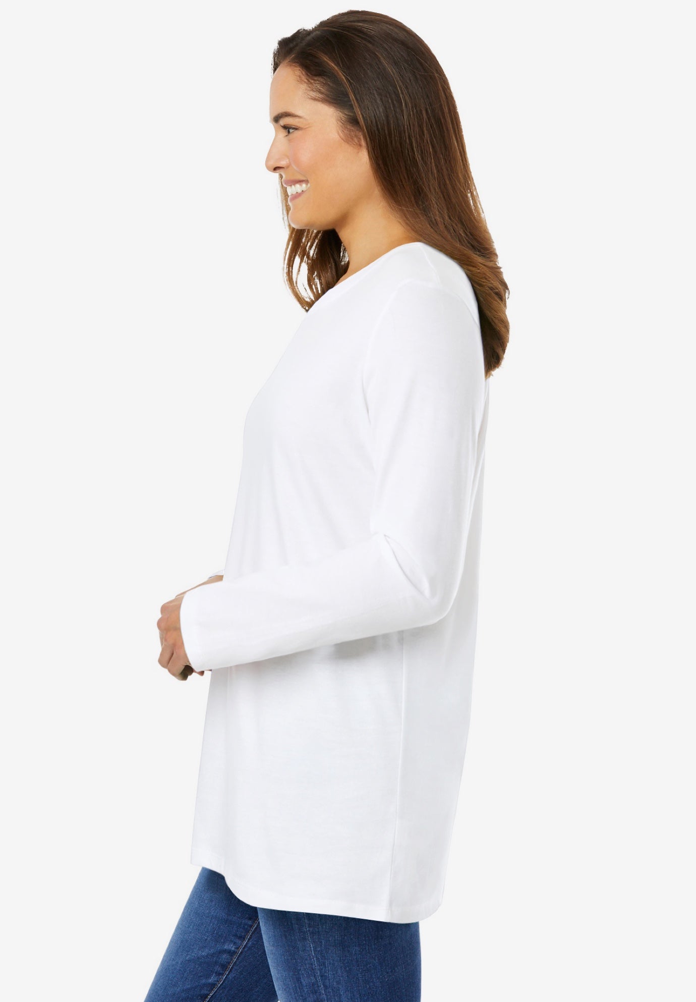 Perfect Long-Sleeve Crewneck Tee image number 2