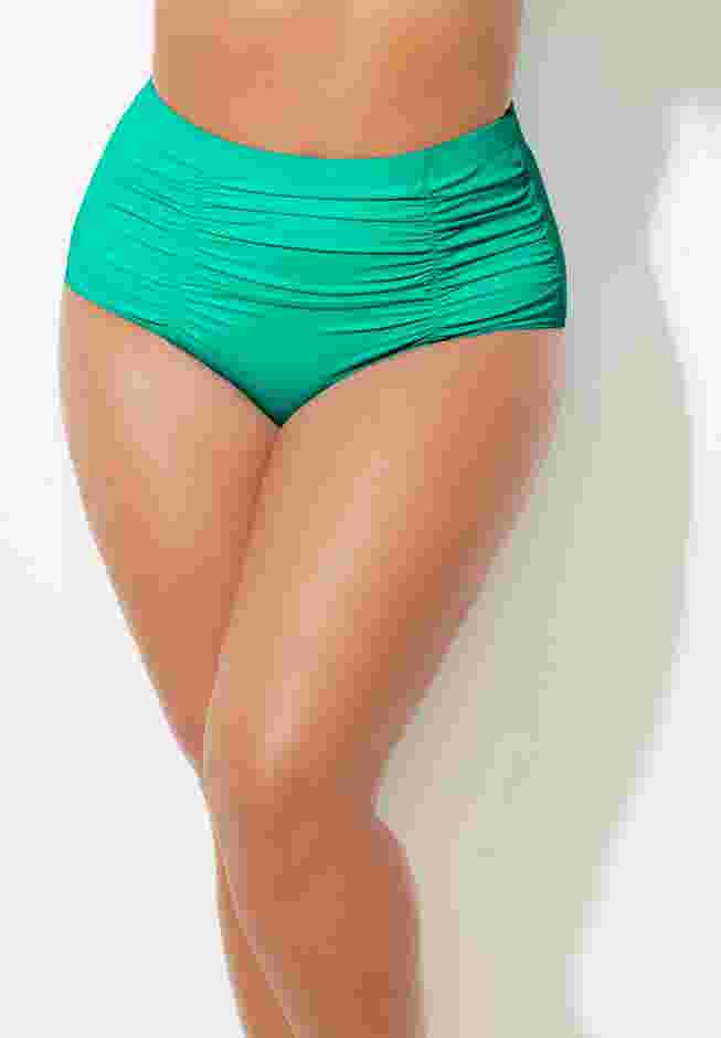 Shirred High Waist Swim Brief image number 0