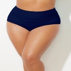 Shirred High Waist Swim Brief image number null