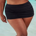 Shirred High Waist Swim Skirt image number null