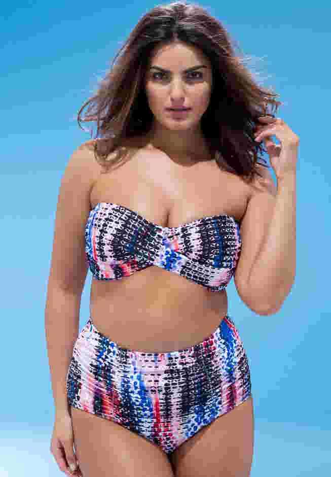 Valentine Ruched Bandeau Bikini Top image number 2