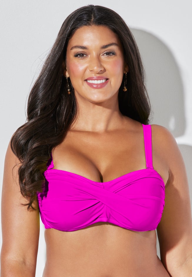Valentine Ruched Bandeau Bikini Top image number 4