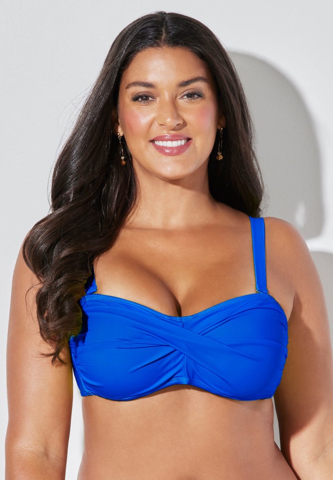 Valentine Ruched Bandeau Bikini Top image number 4