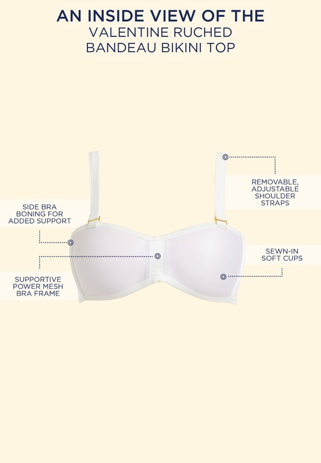 Valentine Ruched Bandeau Bikini Top image number 2