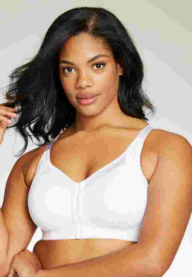 Satin-Trim Posture Bra  image number 0