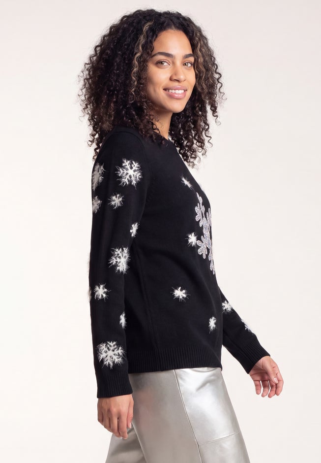 Embellished Holiday Pullover Sweater image number 2