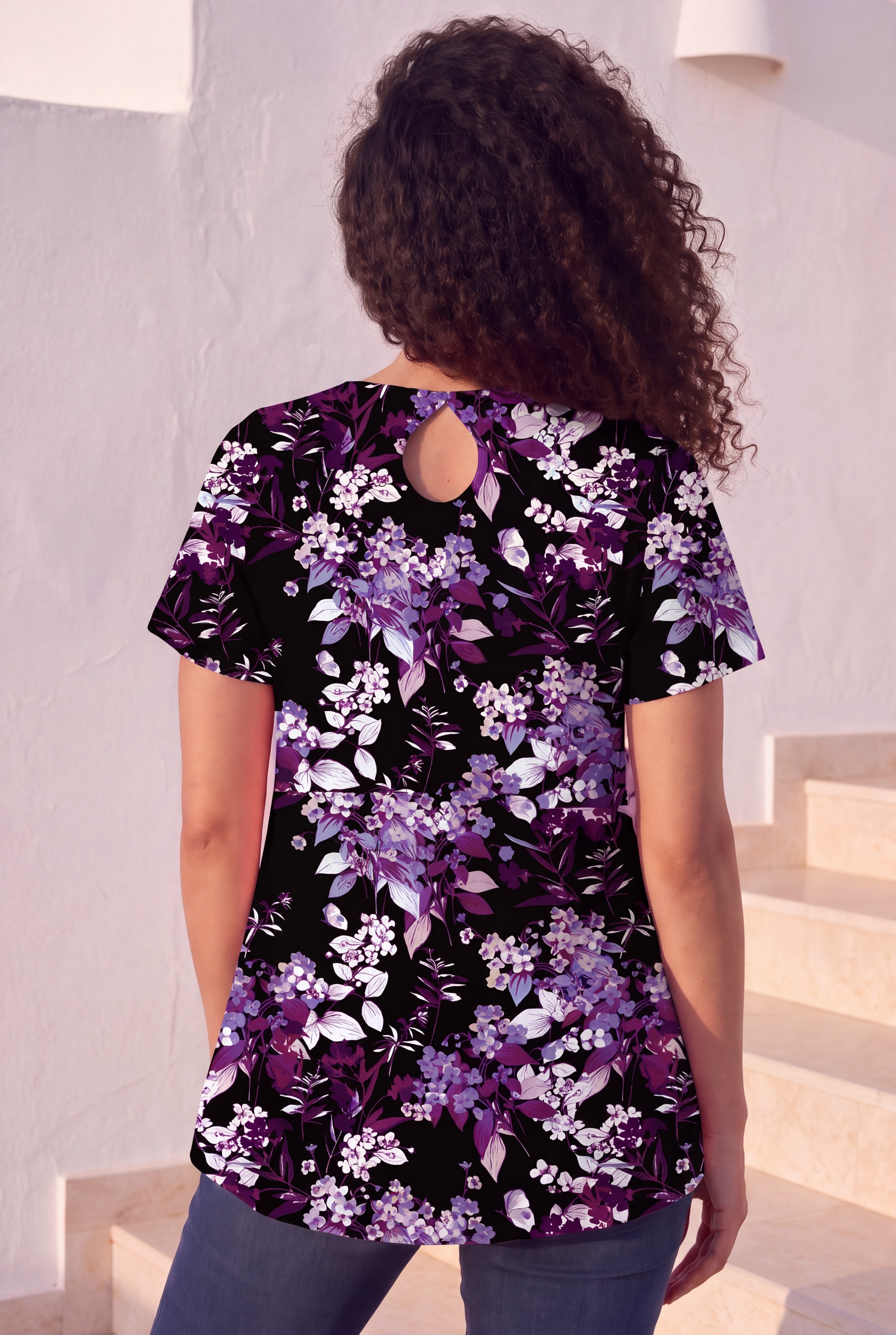 Plus Size Ultimate Cotton Crewneck Short Sleeve Swing Tee image number 1
