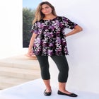 Plus Size Cotton Ultimate Swing Tee with Keyhole Back image number null