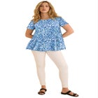 Plus Size Ultimate Cotton Crewneck Short Sleeve Swing Tee image number null